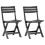vidaXL Folding Garden Chairs 2 pcs Plastic Anthracite Anthracite 1
