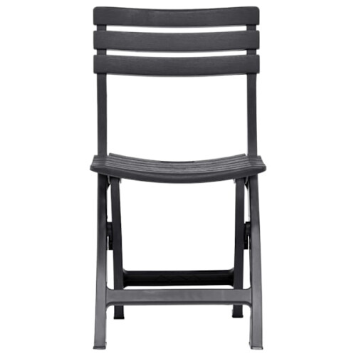 vidaXL Folding Garden Chairs 2 pcs Plastic Anthracite Anthracite 2