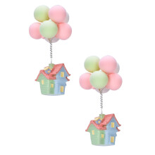 Casa de globos de piedra en miniatura para jardín de hadas Xubond, mini cabaña de resina, micro decoración para el hogar, decoración de