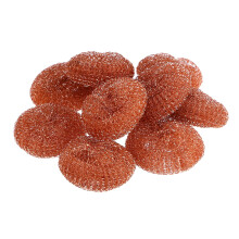 Frcolor Copper Scrubbers Wirescrubber Pad Absorb Cleaning Dishesused Pads Holdersclean Scourers Coated Mesh Scouring Cleaner