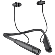 Y10 Kabellose Nackenbügel-Kopfhörer mit Mikrofon, magnetischer In-Ear-Kopfhörer, kristallklare Anrufe, Schnellladefunktion, faltbar &