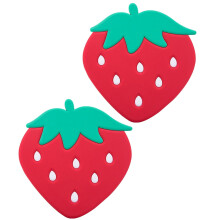 Eease4pcs Dessous de verre en silicone Ă motifs de fruits, isothermes, dessous de plat