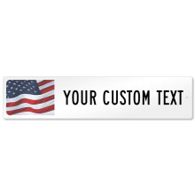 SmartSign Blauw Straatnaambord op maat - 10 x 45 cm, Aluminium, Reflecterend, Gepersonaliseerd Metalen Buitenbord voor Thuis, Kantoor, Decoratie,