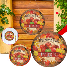 Offres RnemiTe-amo ! Décoration murale automnale, panneau de bienvenue, tenture murale vintage décorative pour la maison et le jardin