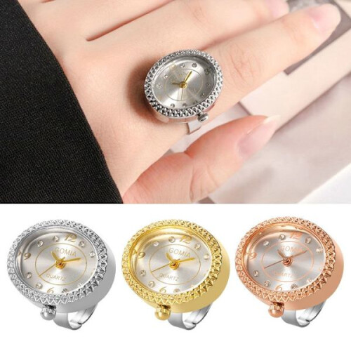 Digitaluhr Ringuhr SILBER Silber 1