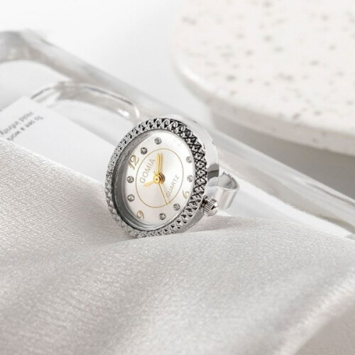 Digitaluhr Ringuhr SILBER Silber 2