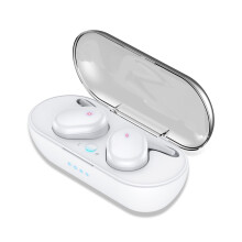 Écouteurs sans fil, véritables écouteurs Bluetooth 5.0 sans fil (TWS) intra-auriculaires avec micro intégré pour le sport et étui de chargement.
