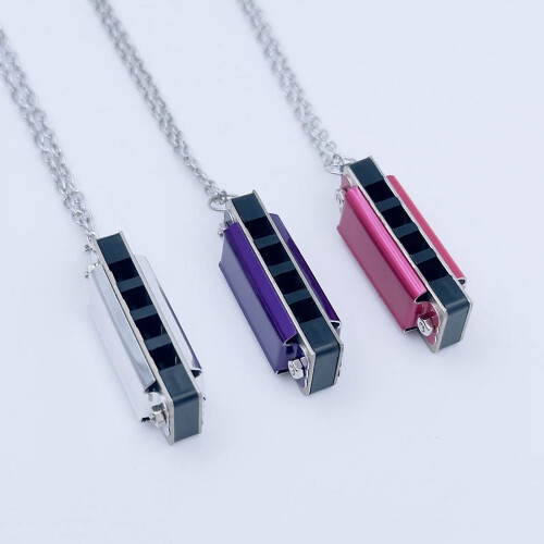 Collier mini harmonica 8 pièces, 4 trous, 8 tons 1