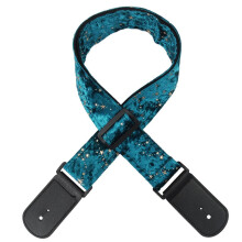 Correa de guitarra personalizada para guitarra acústica, clásica y bajo con estampado de estrellas, suave.