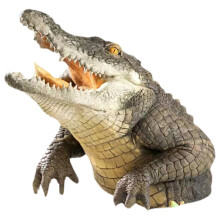 Décoration de tête de crocodile flottante pour étang Senikei, fausse tête de crocodile, ornement, modèle de tête de crocodile