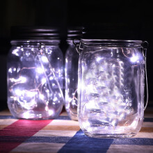 Xubond Premium LED Fairy Light Ηλιακό Καπάκι Βάζου Mason, Χρώμα που Αλλάζει Φωτιστικά WH για Κήπο,