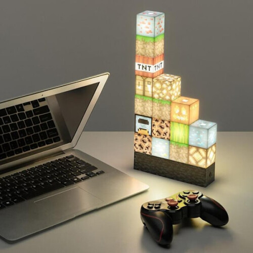 Φώτα Νυχτερινής Χρήσης Minecraft Byggklossar Λάμπα Ραφής USB Τροφοδοσία 1