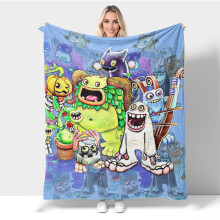 Couverture My Singing Monsters - Cadeau idéal pour les fans de jeux vidéo - Douce, légère et confortable - En flanelle - Convient aux garçons -