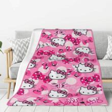 Couverture polaire Hello Kitty ultra douce et confortable, idéale pour la literie enfant - Caractéristiques : ultra douce 203 x 152 cm