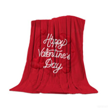 Printed Plush Blanket Valentine Cozy Blanket Warm Wool Quilt Valentine's Day Wedding Birthday Gift