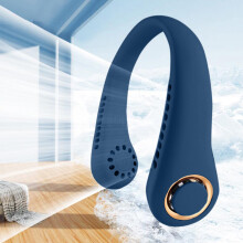 Portable Hanging Fan, 5 Speeds, Rechargeable Bladeless Neck Fan with USB, Headphone Design, Hands-Free Wearable Fan