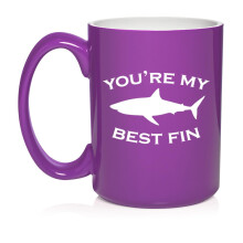 Tu es mon meilleur ami requin, Mug en céramique (44 cl, violet) - Cadeau pour meilleur ami