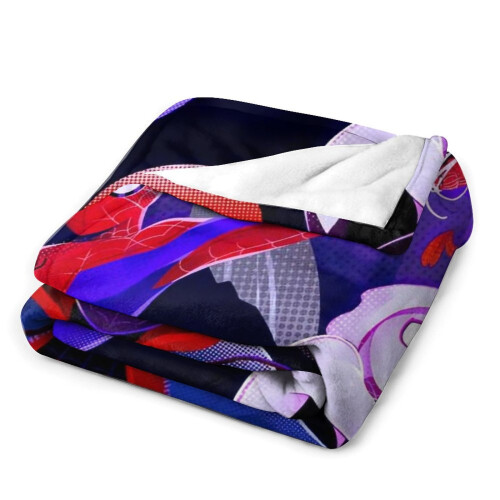 Κουβέρτα IntoTheSpider-Verse Queen Size, συμβατή με δώρα με βεντάλια, εξαιρετικά απαλή, ελαφριά 2