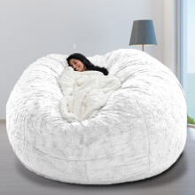 Living Room Furniture Bean Bag Chair Cover, Comfortable Fabrics Soft Fluffy Premium Velvet, Eco-Friendly Design with Easy-to-Move Structure,