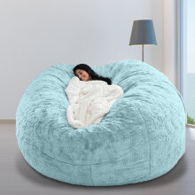 Comfy Fluffy Bean Bag for Bedroom Living Room, Durable Furry Velvet Cover Oversized Bean Bag Couch, Easy Cleaning Bean Bag for Lifestyle (150 x 75cm,