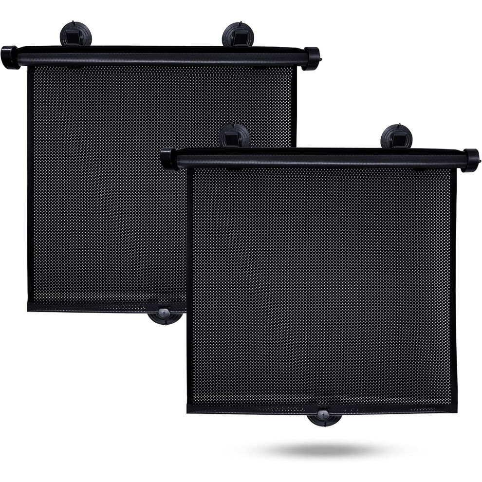 Car Window Shades, Retractable Car Shades For Side Window With Suction Cups, Protects Against Uv Rays And Heat, Quick Retract Button For Easy Use, 9138057169997
