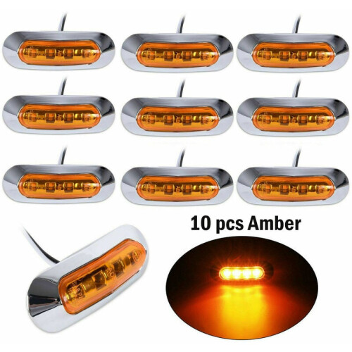 Δείκτης πλευρικής σήμανσης Amber Light, Διαφανής φακός LED, Υποβρύχιος αδιάβροχος για