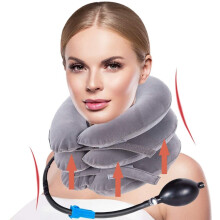Dispozitiv de tracțiune cervicală recomandat de chiropracticieni, companionul de călătorie fără mâncărime pentru o aliniere optimă a