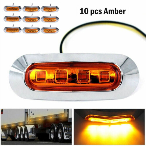 Δείκτης πλευρικής σήμανσης Amber Light, Διαφανής φακός LED, Υποβρύχιος αδιάβροχος για 1