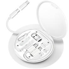 Charging Solution Storage Box, All-in-One Fast Charge Adapter for Mobiles, Multi-Functional with Type C Cable & Adapters, Durable Construction