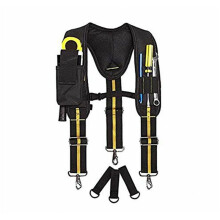 Adjustable Work Suspenders For Heavy Duty Tasks, Electricians Professional Gear Polyester Reinforced Shoulder Strap, Breathable Mesh Foam Design