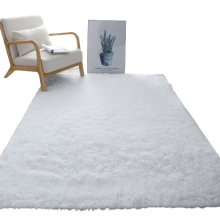 Attraktiver Wohnaccessoires-Teppich aus Mikrofaser mit flauschiger Oberfläche, ideal für Schlaf- und Wohnzimmer, mit Schachbrettmuster und