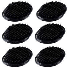 6Pcs Pocket Comb and Palm Hair Brush Set with Ergonomic Grip for Hair Beard and Pet Grooming