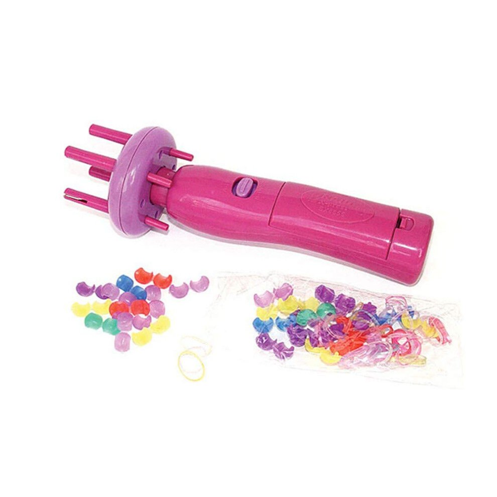 Unisex Red Automatic Hair Braider With Fast Onehanded Operation, Battery Powe Styling Tool In