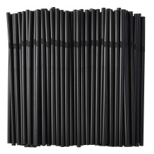 Pailles en plastique sans BPA, sans plomb et sans gluten, adaptées aux boissons chaudes et froides. Pailles jetables à usage unique, flexibles et