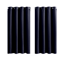 Poaug mörkläggningsgardiner, värmeisolerande, mörkläggningspaneler för vardagsrum, babyblå och marinblå, 91x133 cm, ingen borrning, dusch-