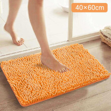 Tapete Begine para quarto e banheiro, laranja, absorvente, macio, grosso e felpudo, lavável à máquina, reutilizável, 1 unidade.