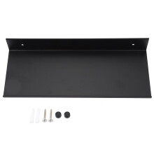 Mensola da bagno Gonnely - Mensola da bagno monostrato in alluminio opaco nera (50 cm)