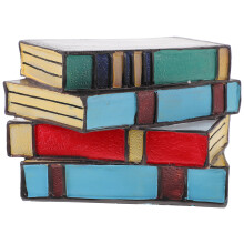 Luminária de mesa retrô, luminária de cabeceira retrô, luminária de mesa com livros empilhados para sala de estar, luminárias exclusivas.