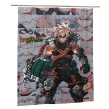 Bakugo Katsuki Duschdraperi 60 "X72" Dekorativt Badrum Badrumsdraperi Dekorativt Set med 12 Krokar