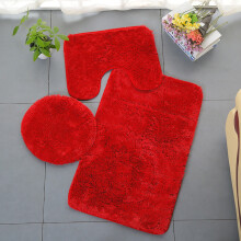 Conjunto de 3 tapetes para banheiro Winysin, super macios, para vaso sanitário, banheira e chão, antiderrapantes.
