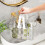 Tahtuvzn Home Decor Clearance! Καλάθι Μπάνιου με Διαφανή Λαβή για Φοιτητές, Πλαστικό Ντους, 3