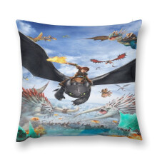 Federa per cuscino in peluche "Come addestrare il tuo drago", multi-misura, ultra confortevole, antimacchia e protettiva.
