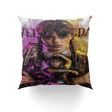 Federa per cuscino decorativo Adams Wednesday 16*16 pollici, quadrata, per divano, camera da letto, sedia, auto, interni ed esterni.
