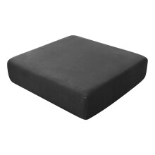 1 pezzo di fodera elasticizzata in velluto per cuscino del divano, tessuto elastico di ricambio per cuscino singolo di seduta o schienale (nero)