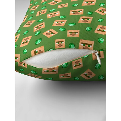 Capas de almofada AIVO com textura de aldeão do Minecraft, capas para almofada de sofá, dupla face. 1