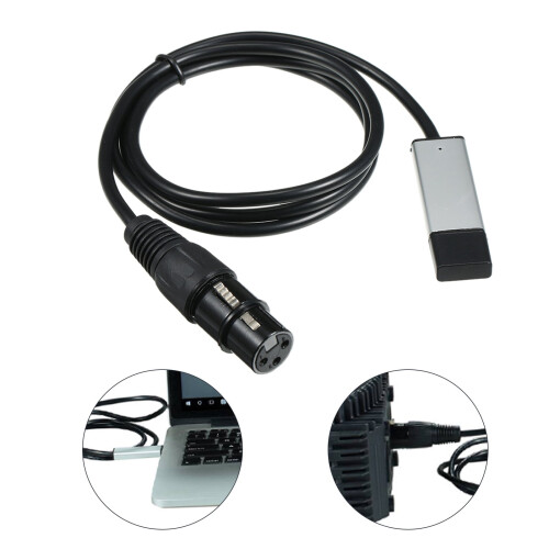 USB to Interface Adapter LED DMX512 Computer Cable with Stage Controller Dimmer Professional-Grade Lighting Control Solution 2