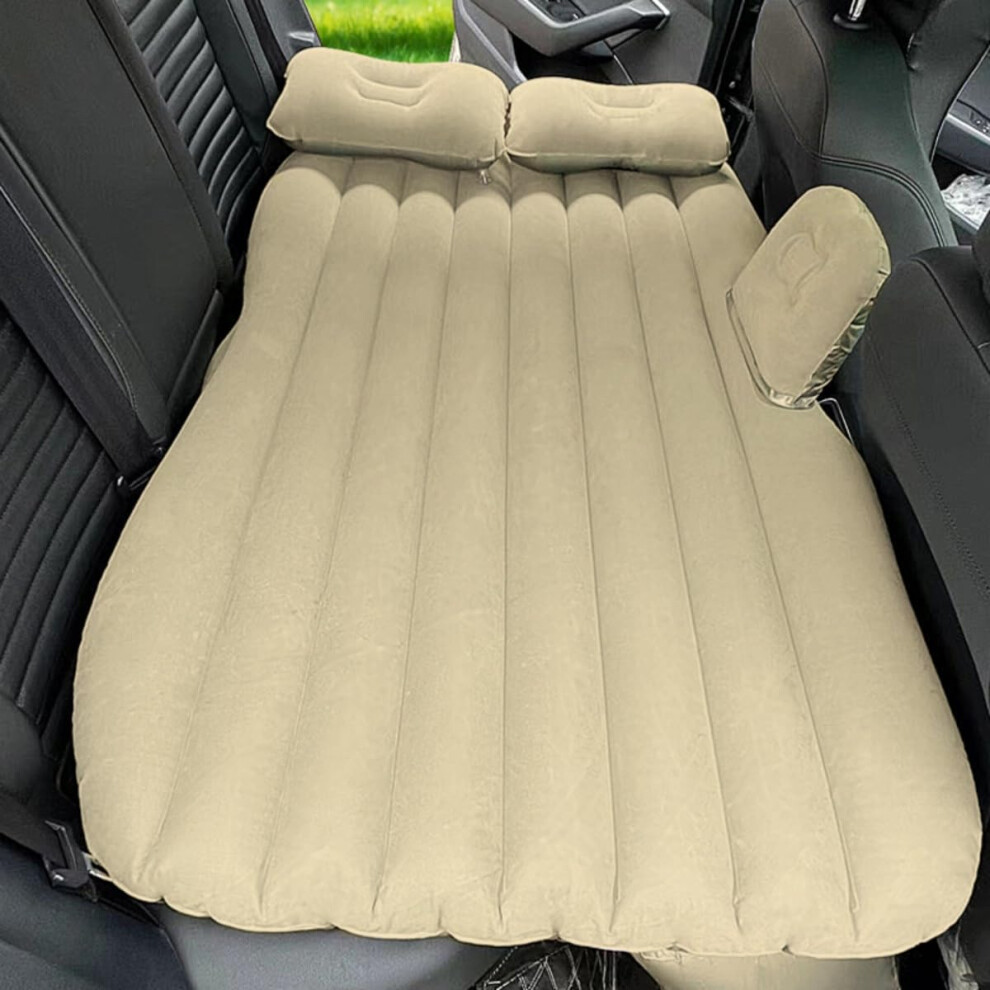 Car Air Mattress For Audi A1 20102015, Double Side Flocking Back Seat Bed With Pump, Beige 9450606605580