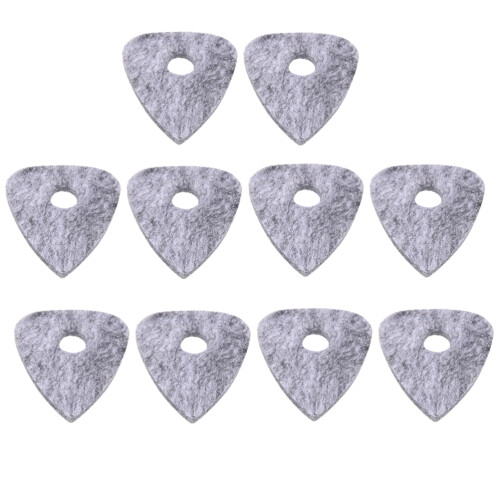 10 st 4 mm ullfiltmaterial gitarrplektrum basgitarrplektrum ukulele gitarrplektrum tillbehör (grå)