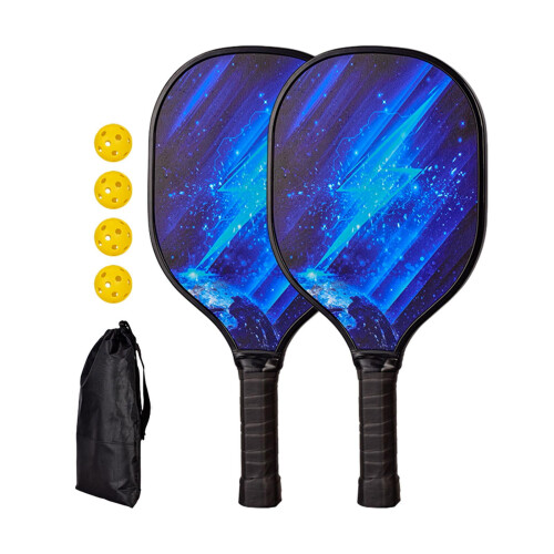 Σετ 2 ρακέτες Pickleball με 4 μπάλες, ελαφριές ρακέτες και συλλέκτης μπάλας, αθλήματα