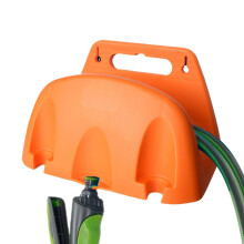 Garden Hose Holder Heavy Duty Wall Mounted Hanger for Outdoor Yard Garage Weather Resistant Orange